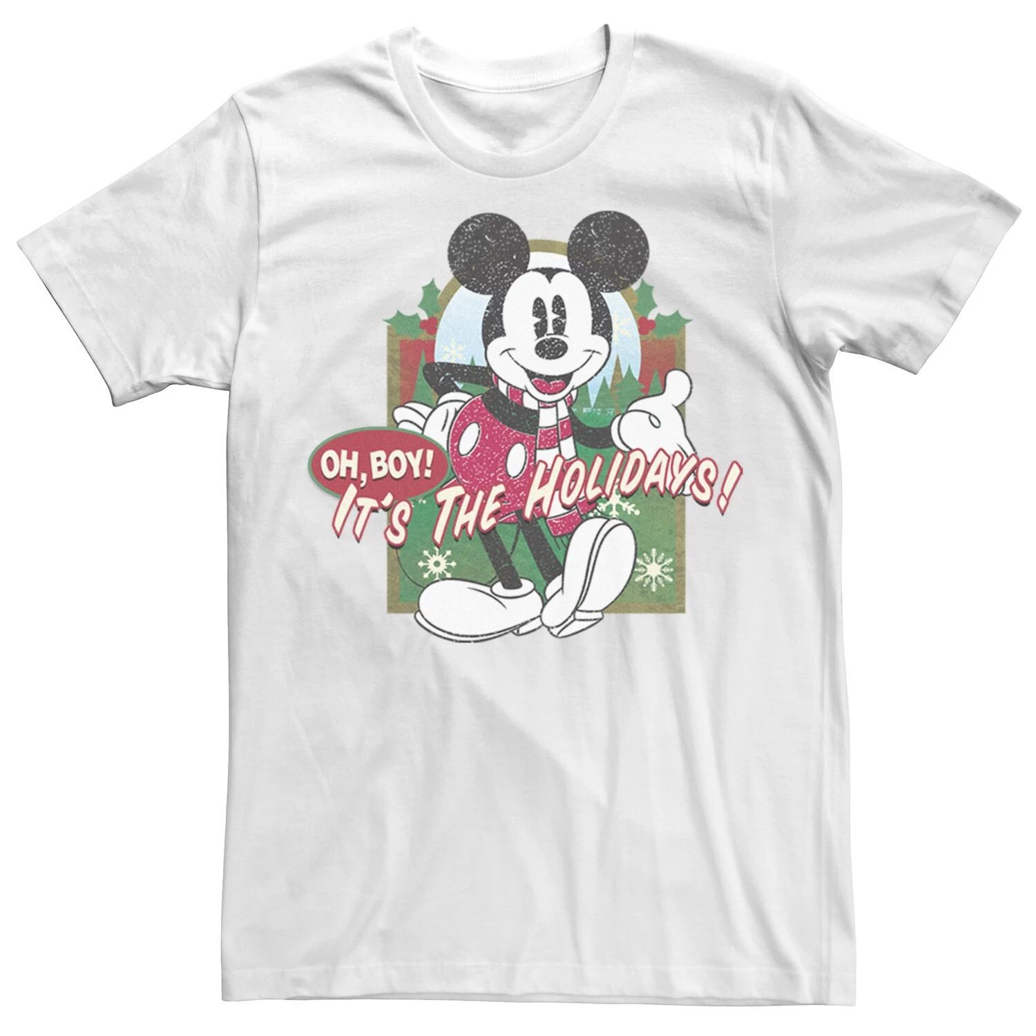 

Мужская рождественская футболка с Микки Маусом Oh Boy It's The Holidays Disney