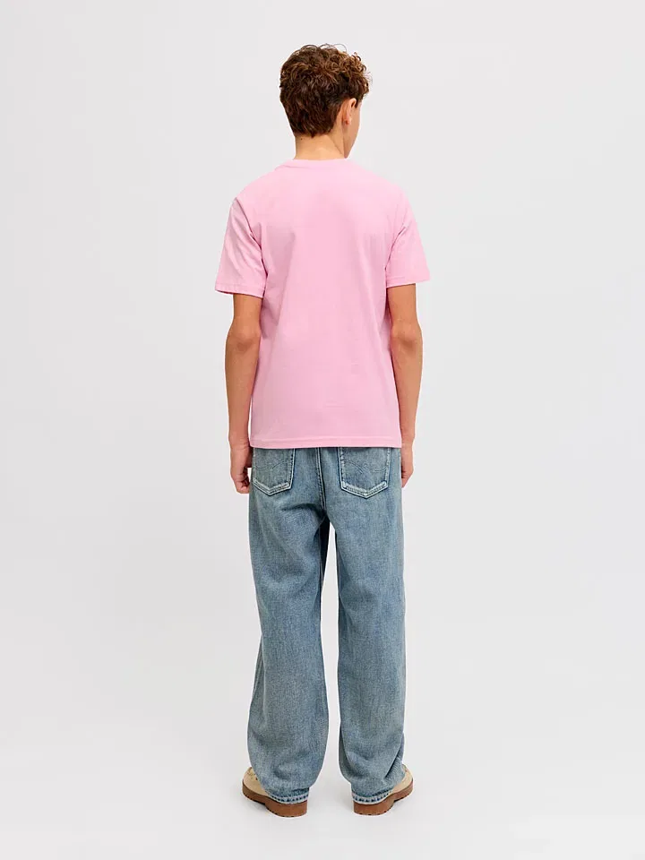 Футболка с принтом JACK & JONES Junior, розовый — фото 3