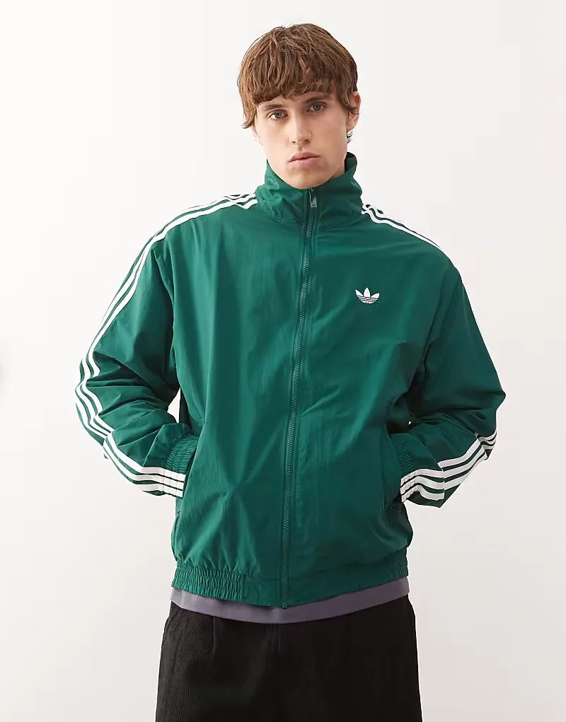 Спортивная куртка Adidas Originals Firebird из тканого материала, зеленая
