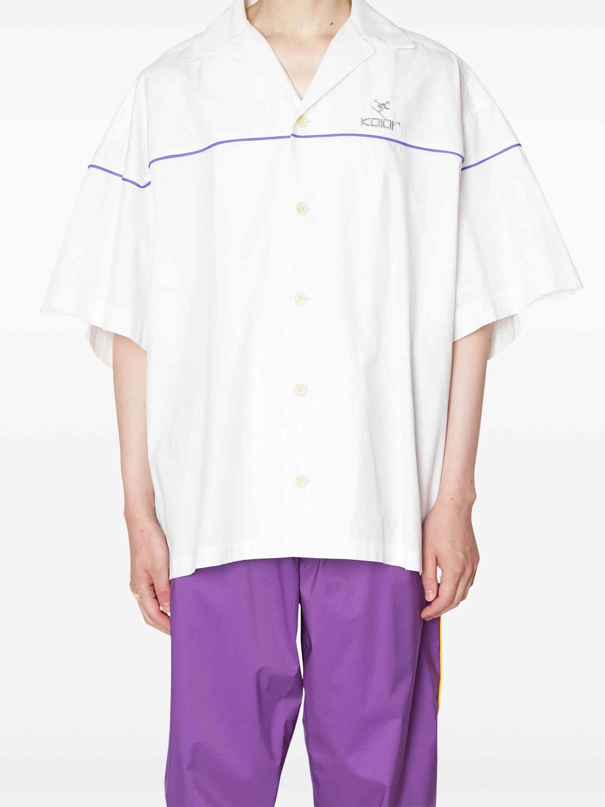 

Рубашка с короткими рукавами и вышивкой Kolor, белый