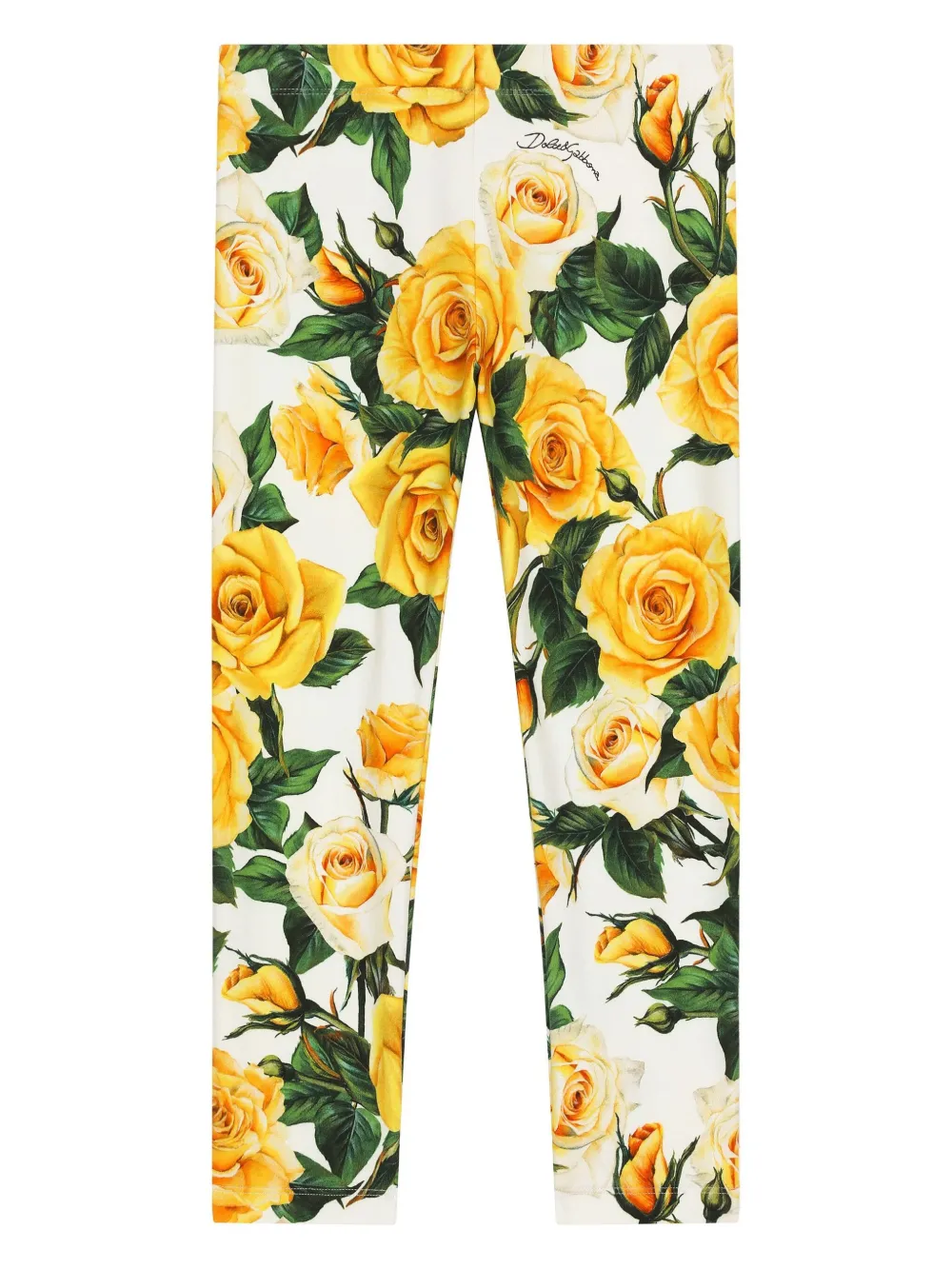 

Леггинсы с цветочным принтом Dolce & Gabbana Kids, желтый