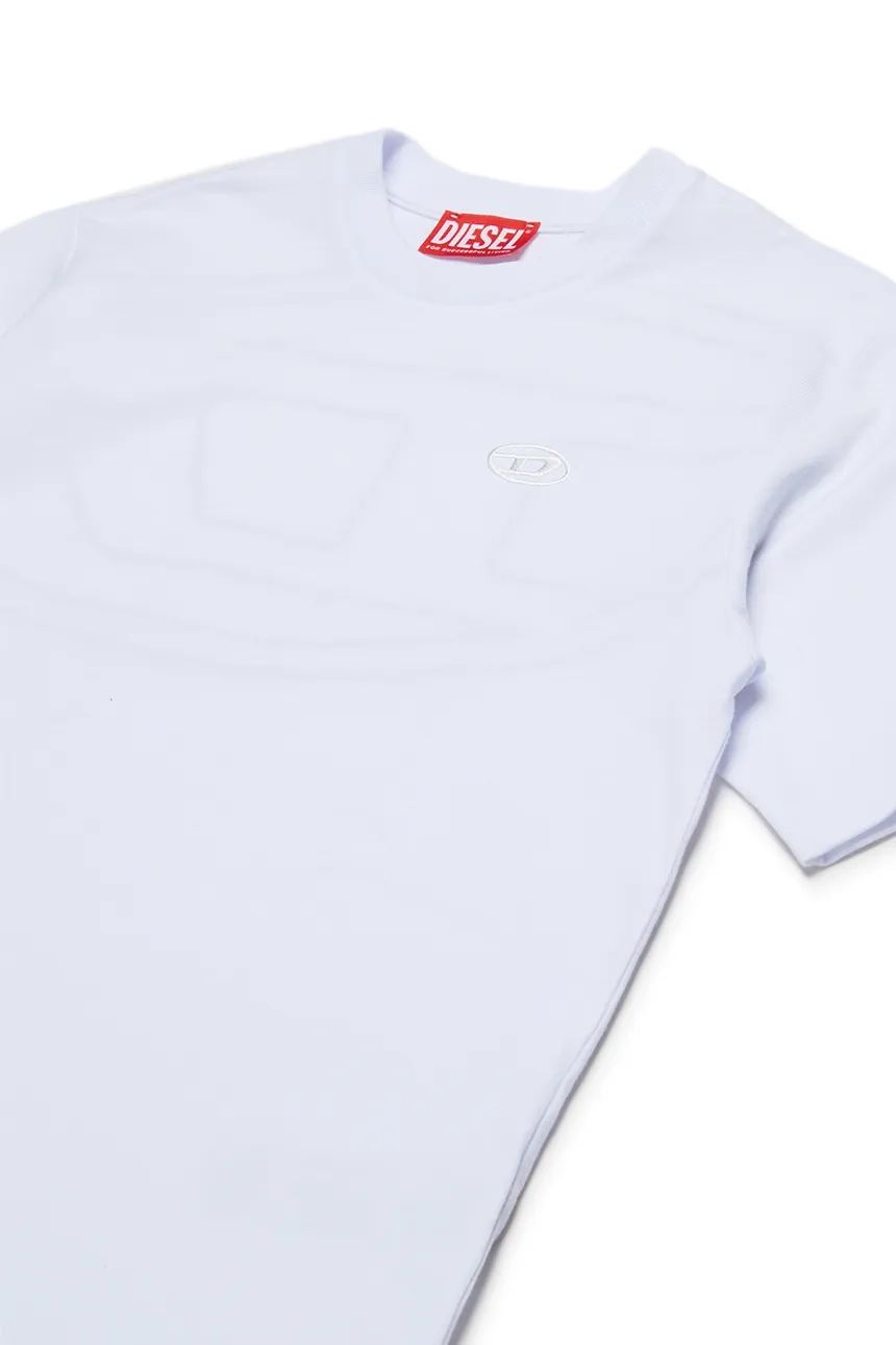 Детская футболка из хлопка TBOGGYMEGOVALD OVER T-SHIRT Diesel, белый — фото 4