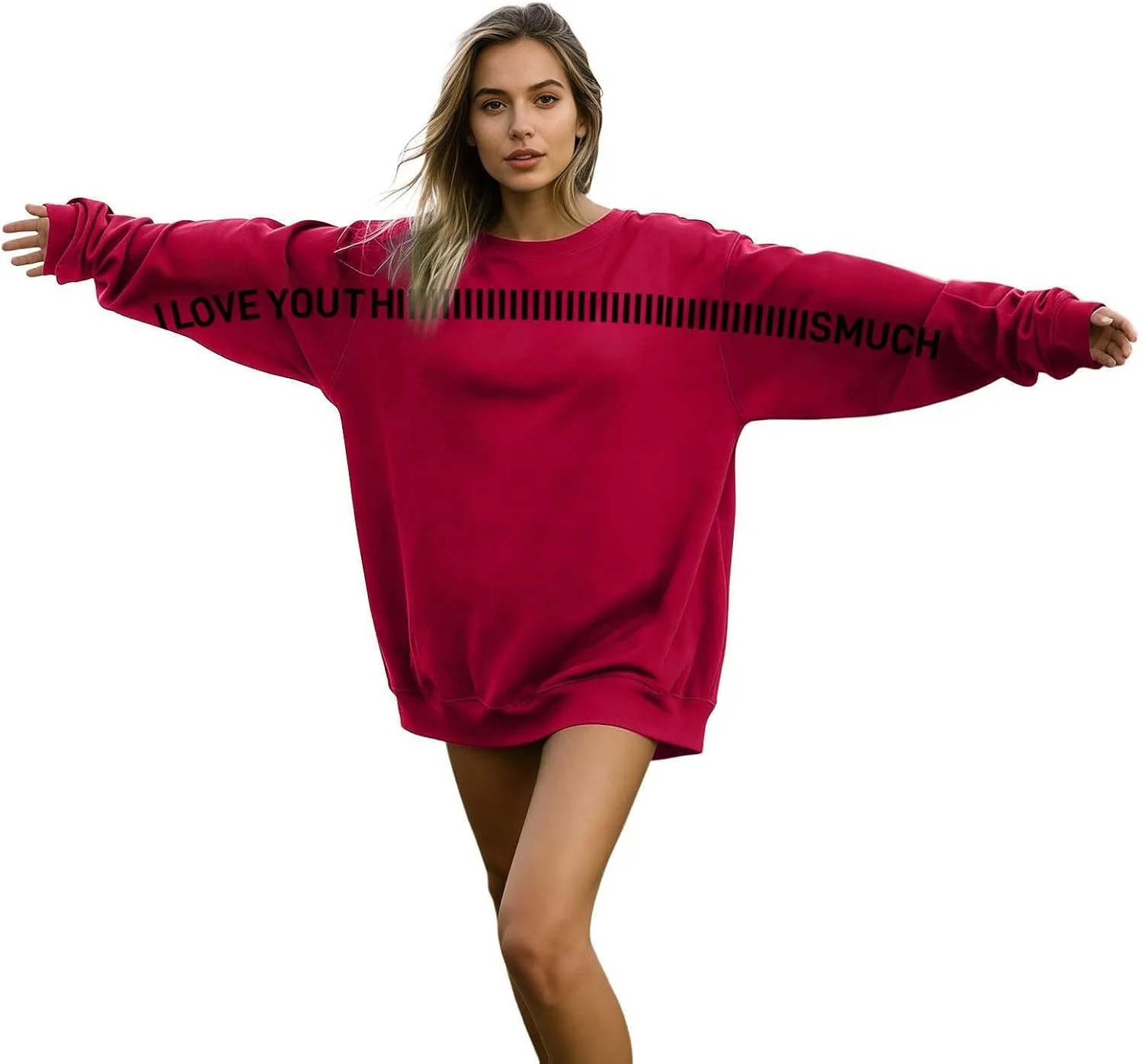 

FQZWONG женский худи I Love You This Much для пар