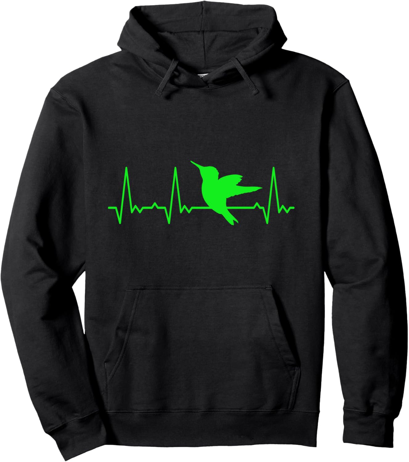 

Толстовка с изображением колибри и сердцебиения Heartbeat Graphic Gifts For Women, Men, And Kids, черный