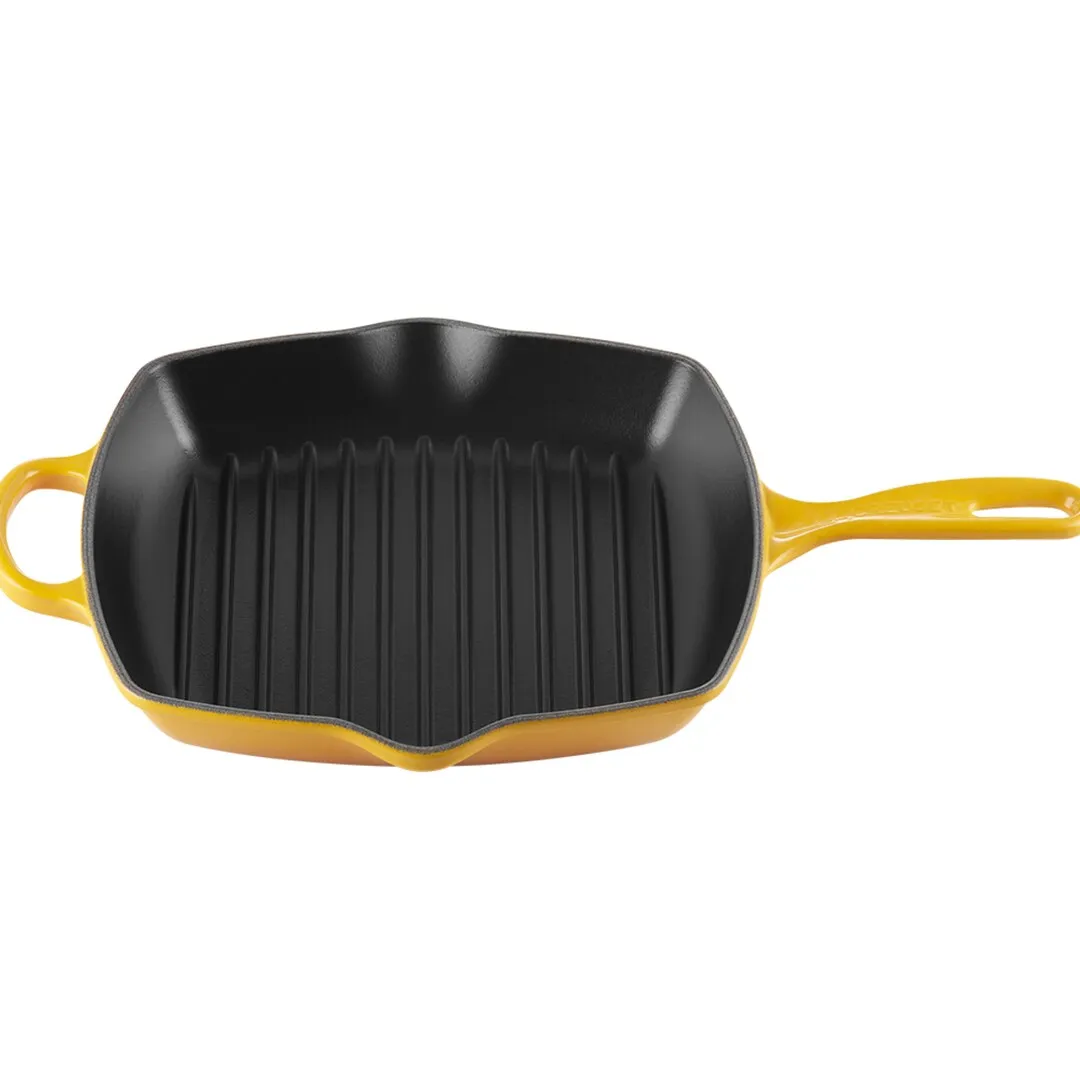 

Чугунная квадратная сковорода-гриль Le Creuset, горчица