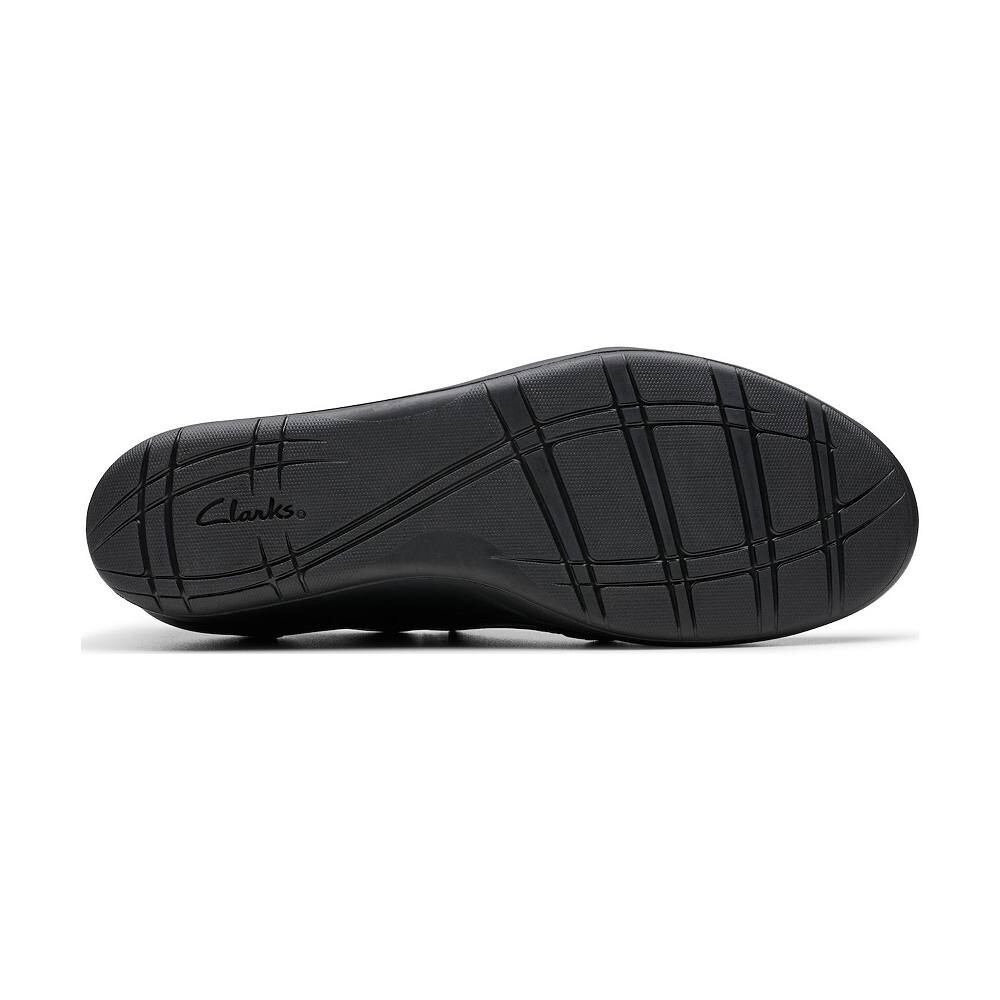 Женские туфли Clarks Sutton Zip на танкетке с молнией, черный — фото 4