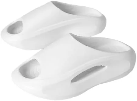 

Мужские сандалии, цельнолитые, динамичный дизайн, слипоны, домашние тапочки, утолщенная подошва, мягкие, противоскользящие, водонепроницаемые, для ванной, бассейна, пляжа BYDZKJ, белый