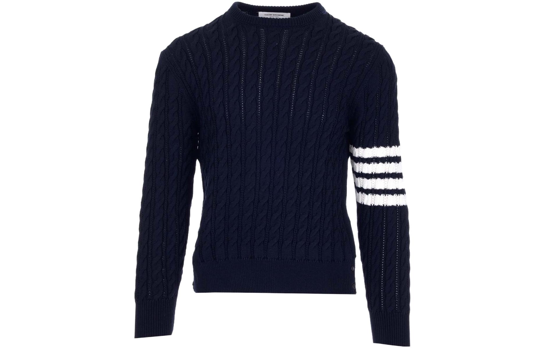 

Свитер мужской синий THOM BROWNE