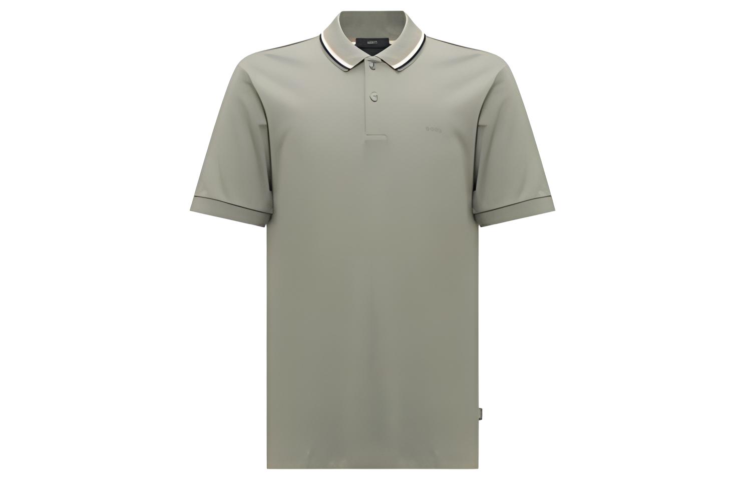 

Футболка поло с коротким рукавом и принтом логотипа HUGO BOSS, зеленая