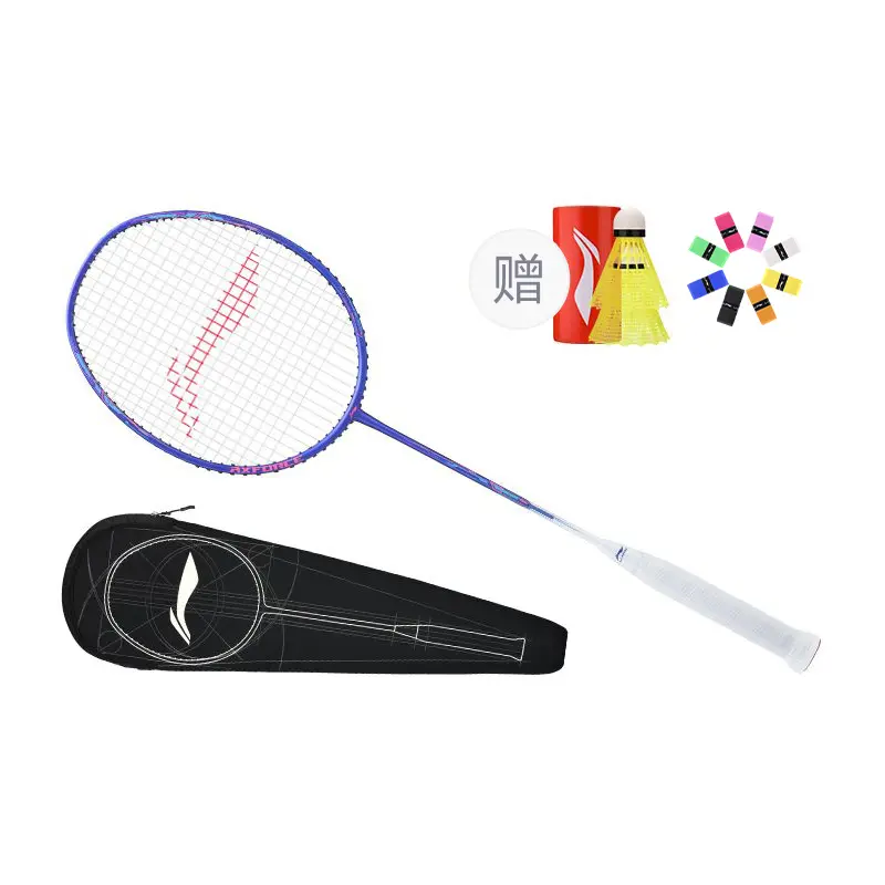 

Li Ning Thunder 20 Бадминтонные Ракетки Li-Ning, single racket+nylon shuttlecock *2+grip tape (random color)
