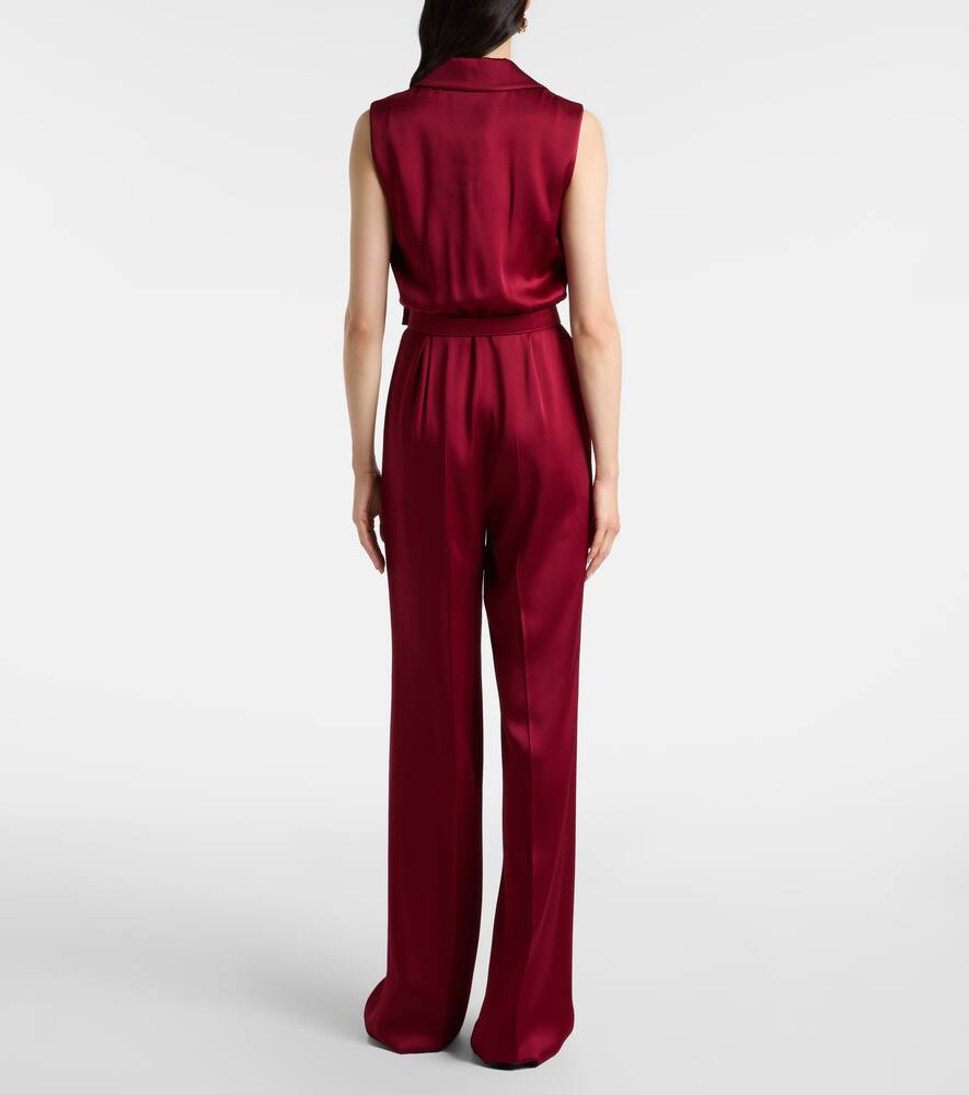 Скалата комбинезон из сатина с бархатной отделкой Max Mara, Amarena — фото 3