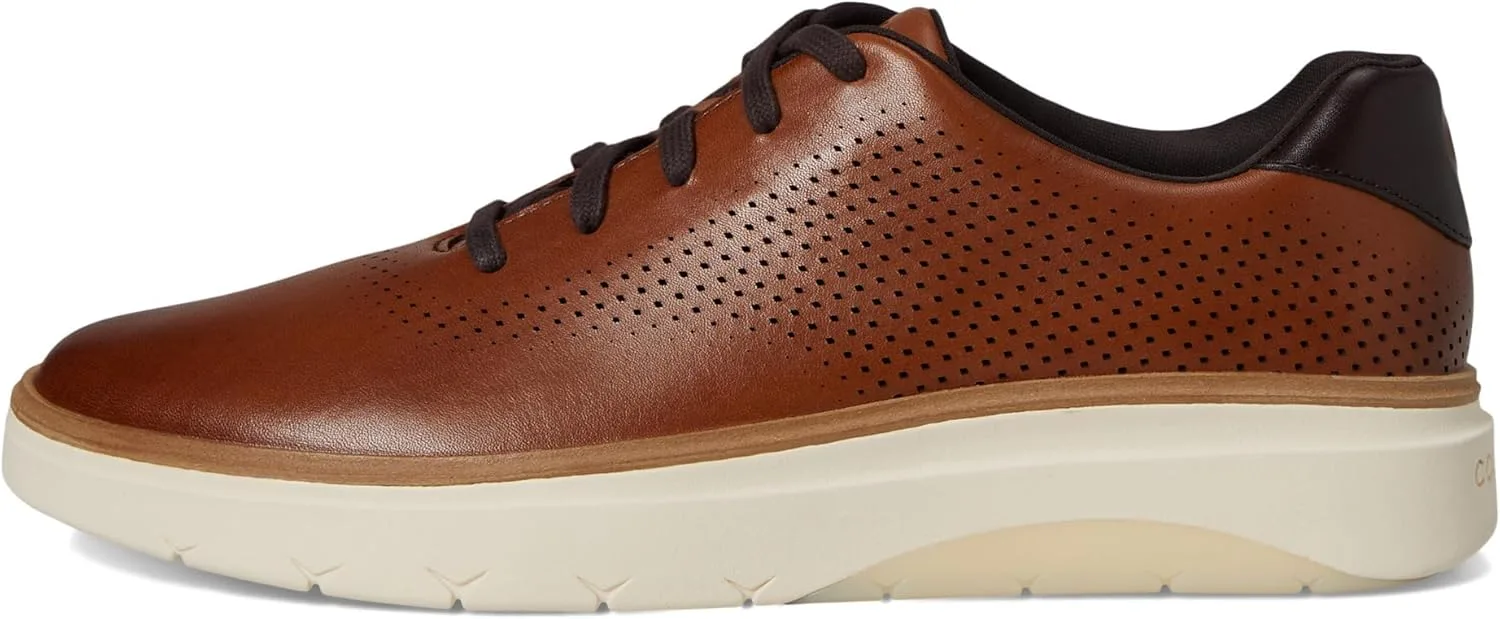 Мужские кроссовки Cole Haan Grandpro Featherarc с лазерной перфорацией, светло-коричневый/шоколадный — фото 4