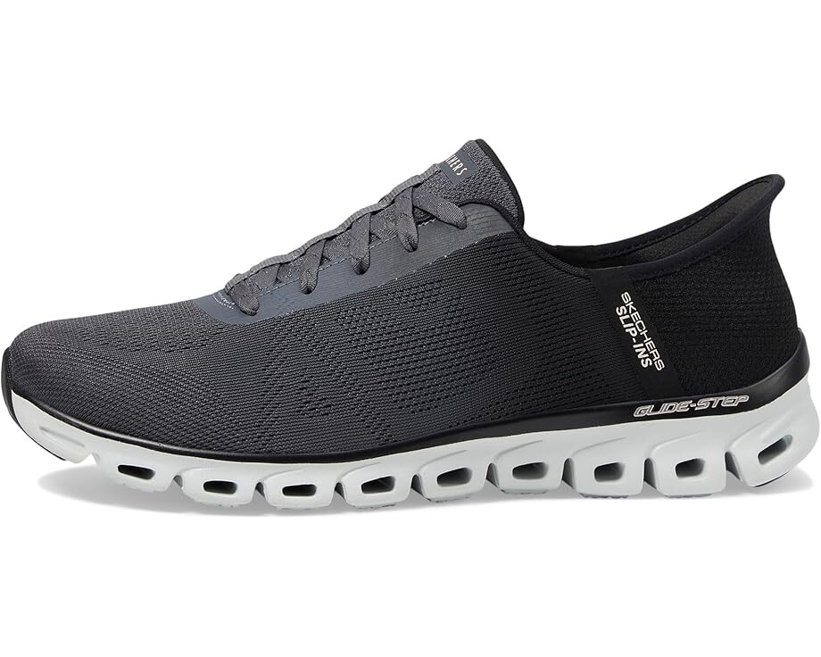 Кроссовки SKECHERS Glide Step Excite Hands Free Slip - INS, цвет Black Carcoal — фото 4