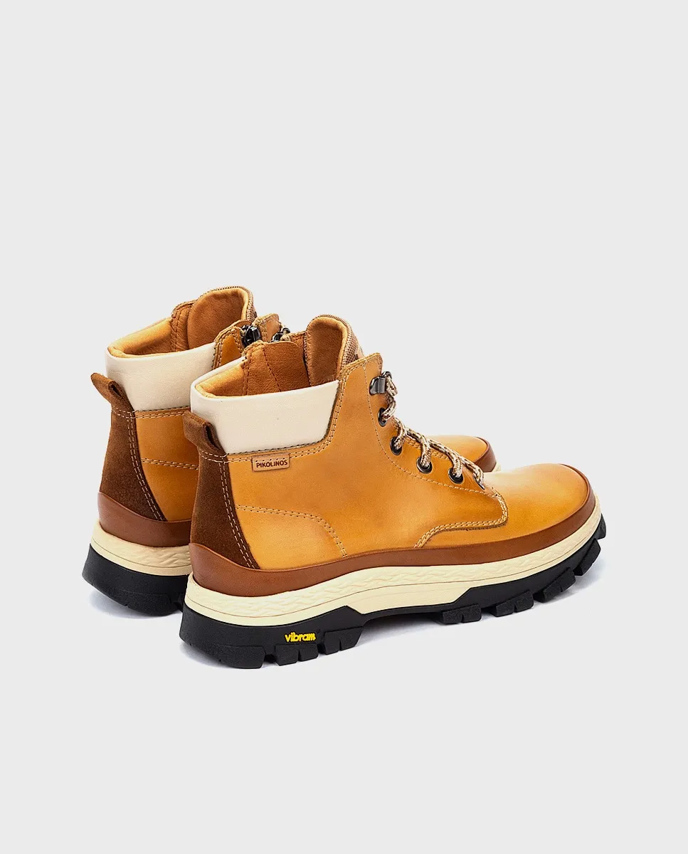 Унисекс кожаные ботинки с подошвой Vibram Pikolinos, горчичный — фото 2