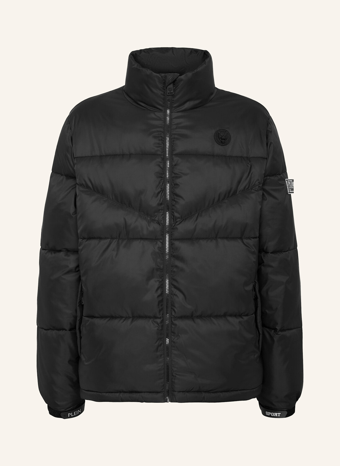 

Пуховик PLEIN SPORT, цвет SCHWARZ/WEISS/DUNKELGRÜN
