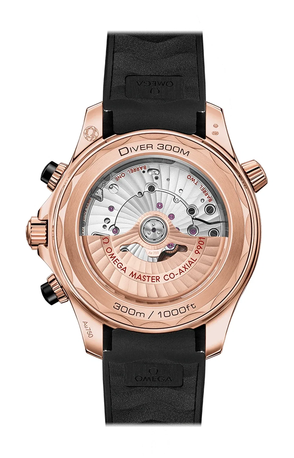 СИМАСТЕР ДАЙВЕР 300М OMEGA CO-AXIAL MASTER CHRONOMETER ХРОНОГРАФ 44 ММ - 210.62.44.51.01.001, золотой — фото 2
