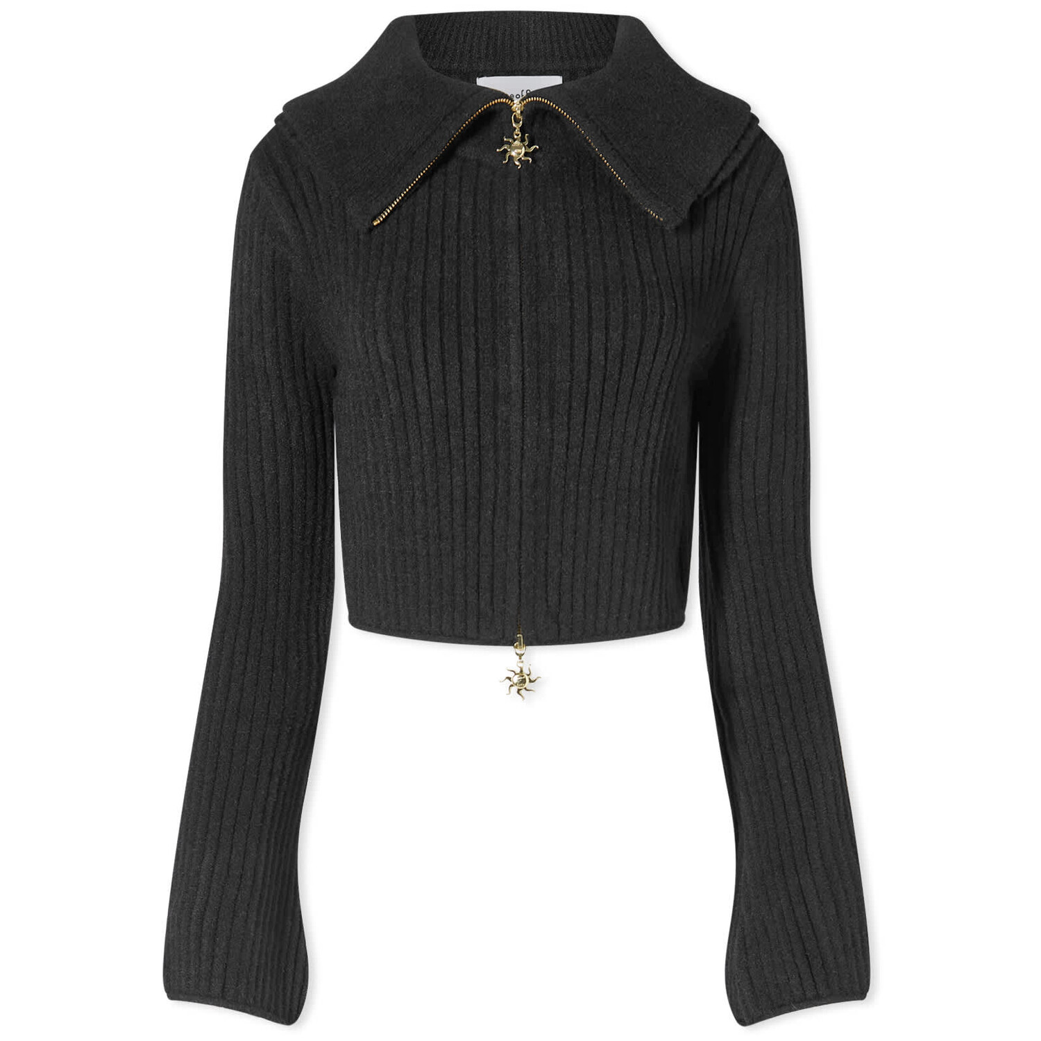 

Кардиган House Of Sunny Peggy Double Collar Cropped, цвет Onyx