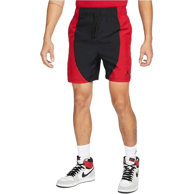 Jordan Мужские баскетбольные шорты dri fit черные красные — фото 3