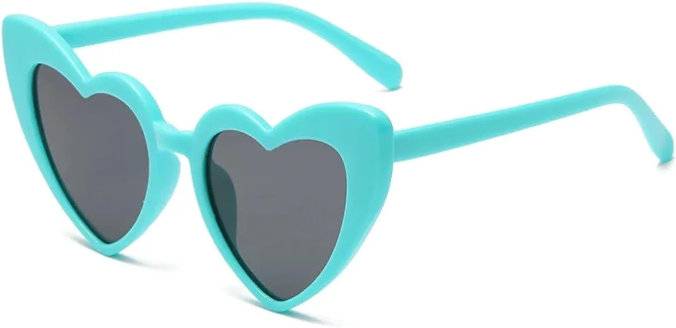 

Модные солнцезащитные очки «кошачий глаз» в форме сердца, стильные, для большого лица, визуально стройнят, конфетного цвета, женские TVTBBVV, Green Black