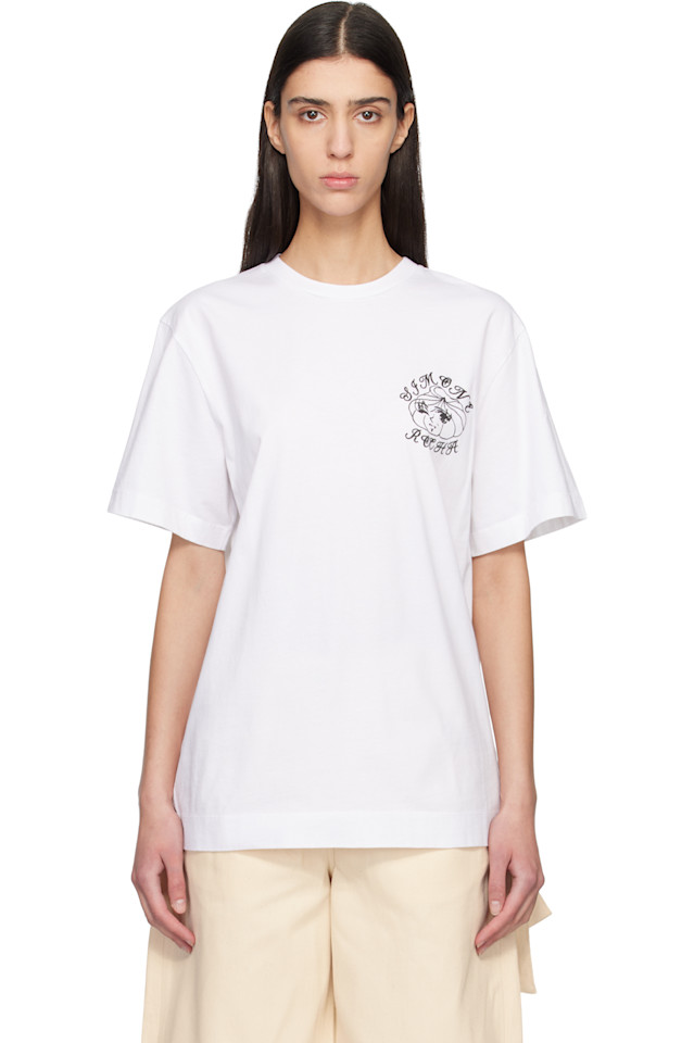 

Simone Rocha Белая футболка с принтом логотипа димсам