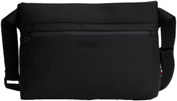 

Мужская легкая сумка-мессенджер Tommy Hilfiger с застежкой-молнией и регулируемым ремешком, Black