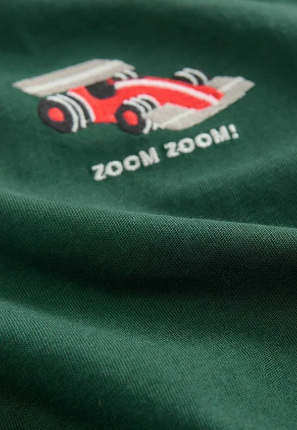 Футболка с коротким рукавом и небольшим графическим принтом Next, Green Embroidered Race Car — фото 2