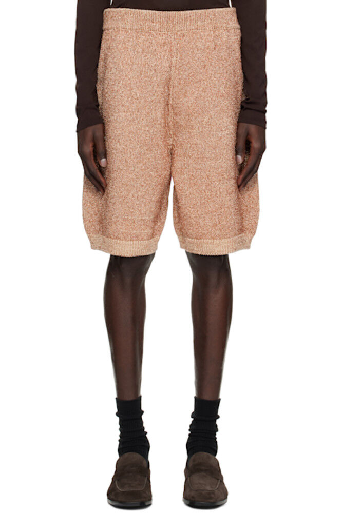 

Коричневые металлические трикотажные шорты Dries Van Noten