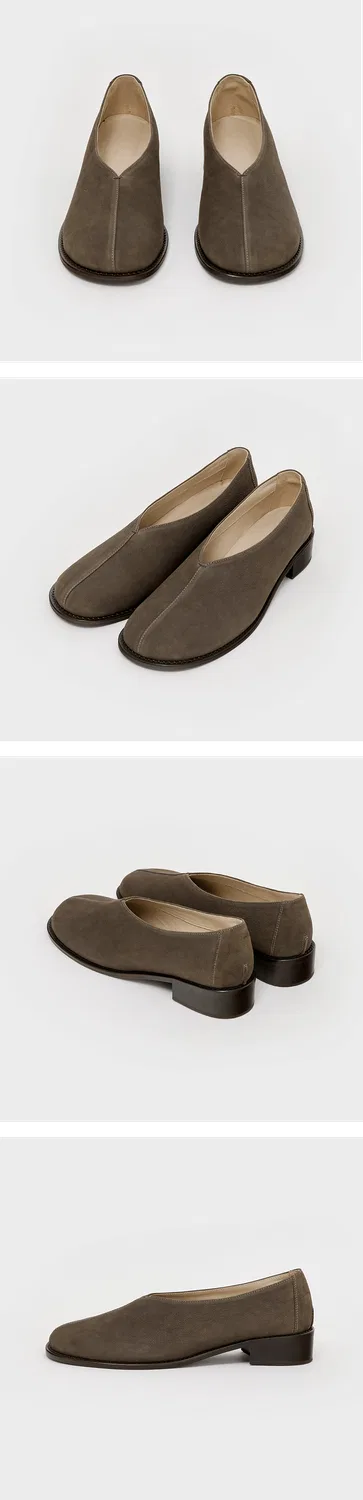 Женские кожаные лоферы Olie Dusty-Olive от Kindersalmon — фото 3
