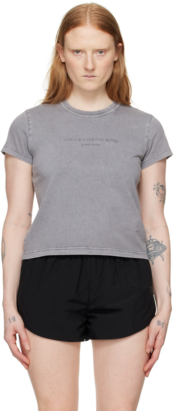 

Серая севшая футболка Alexander Wang