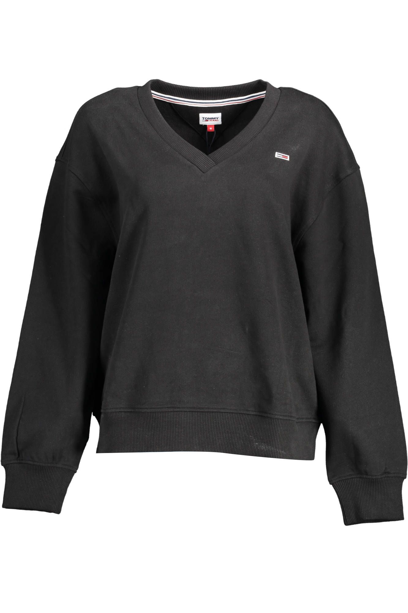 

Черный хлопковый женский свитер Tommy Hilfiger