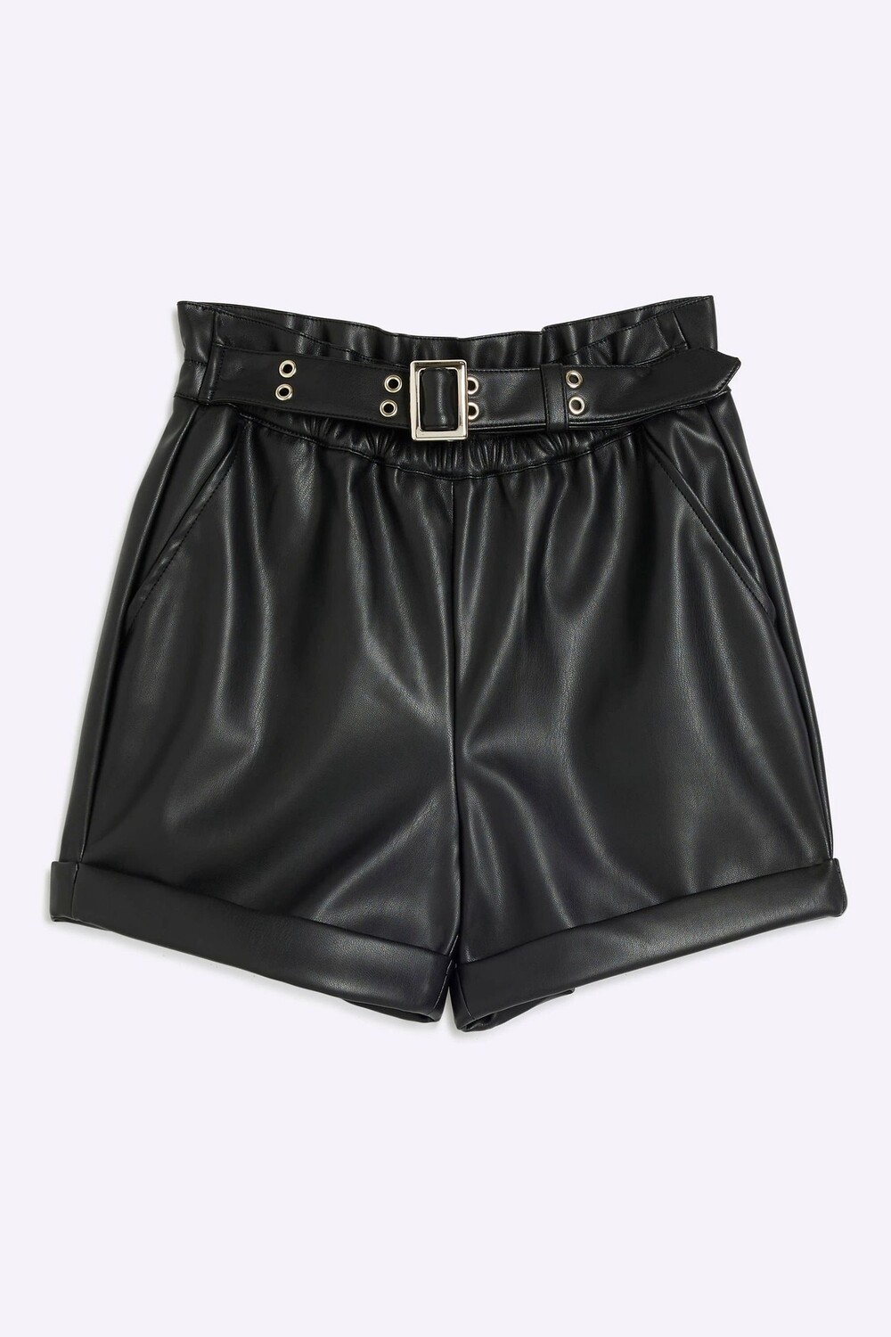 

Шорты из искусственной кожи для девочек River Island, черный