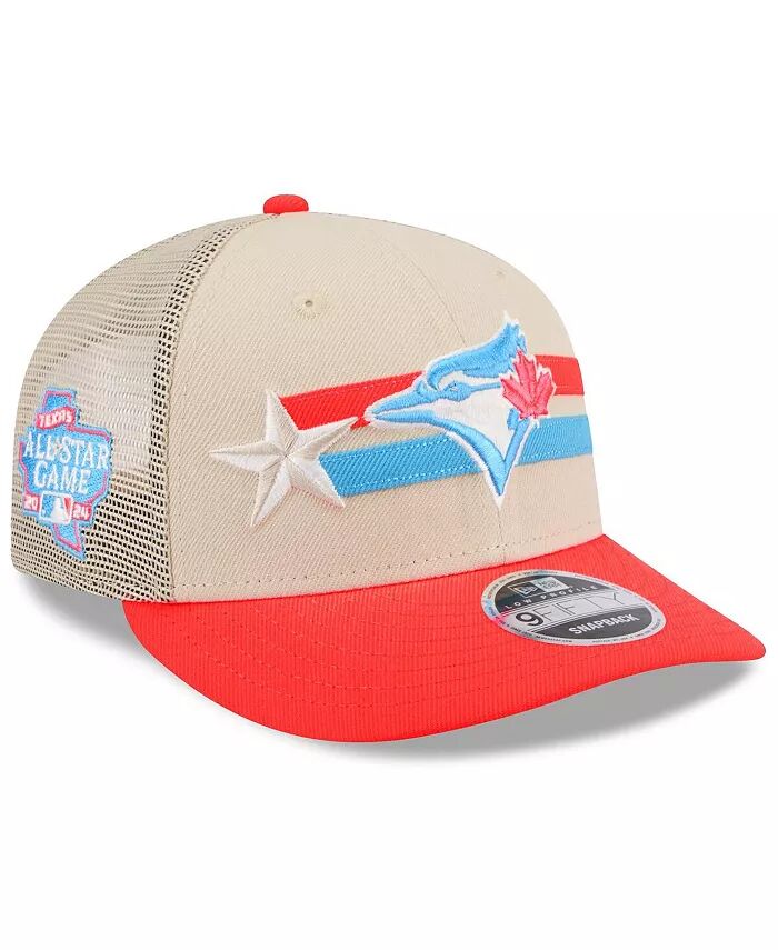 

Мужская кремовая бейсболка Toronto Blue Jays 2024 MLB All-Star Game Meshback, низкопрофильная кепка Snapback 9FIFTY New Era, мультиколор