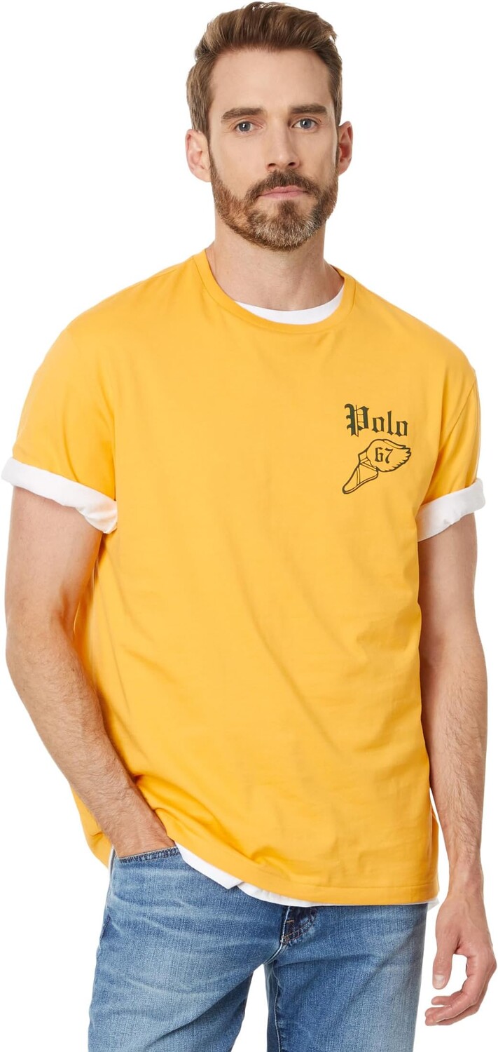 

Футболка Polo Ralph Lauren Classic Fit Jersey Graphic T-Shirt, цвет Gold Bugle