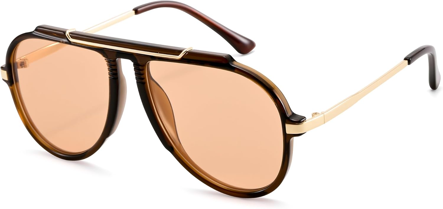 

Солнцезащитные очки-авиаторы COASION большого размера для женщин, ретро-стиль 70-х, овальная оправа и линзы бордового цвета, милые солнцезащитные очки, Red Frame/Champagne Lens