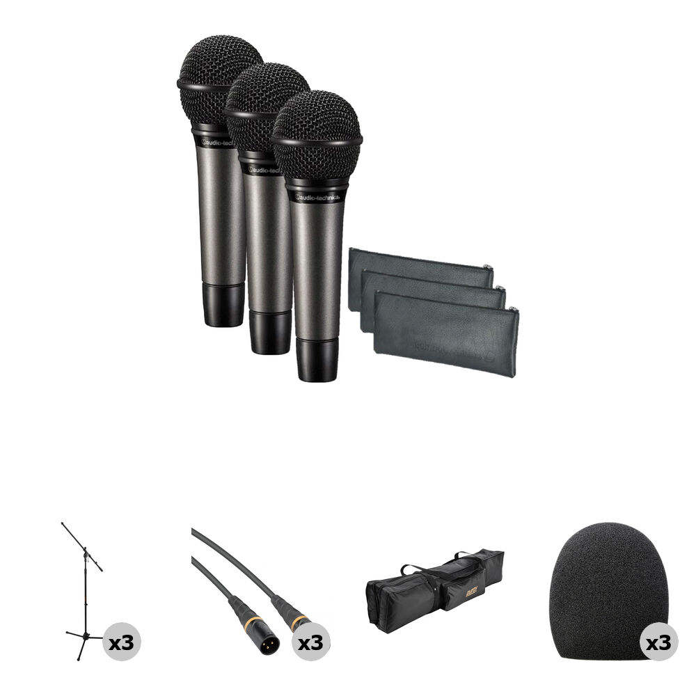

Динамический микрофон Audio-Technica Audio-Technica ATM510 3-Person Value Kit with