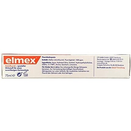 Зубная паста для детей 6-12 лет 75мл, Elmex — фото 2