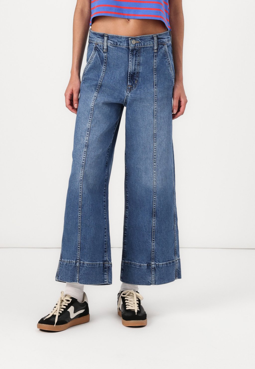 

Расклешенные джинсы WIDE LEG CROP REESA SEAMED GAP, темно-синий