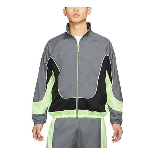 

Куртка Nike Throwback Colorblock Woven Sports Basketball Stand Collar Jacket CV1932-084