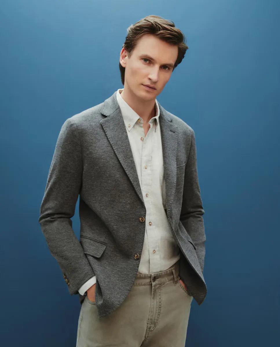 

Мужская куртка микроструктурного трикотажа Dustin, серый