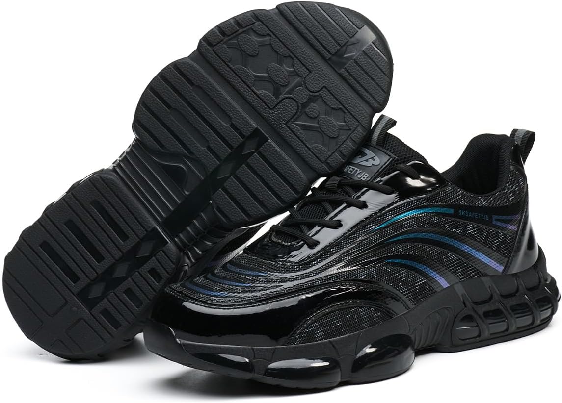 

Стальные ботинки с защитным носком для мужчин и женщин, рабочая безопасность, кроссовки с противоскользящей сеткой, дышащие прогулочные туфли, защитные от ударов и проколов Generic, синий