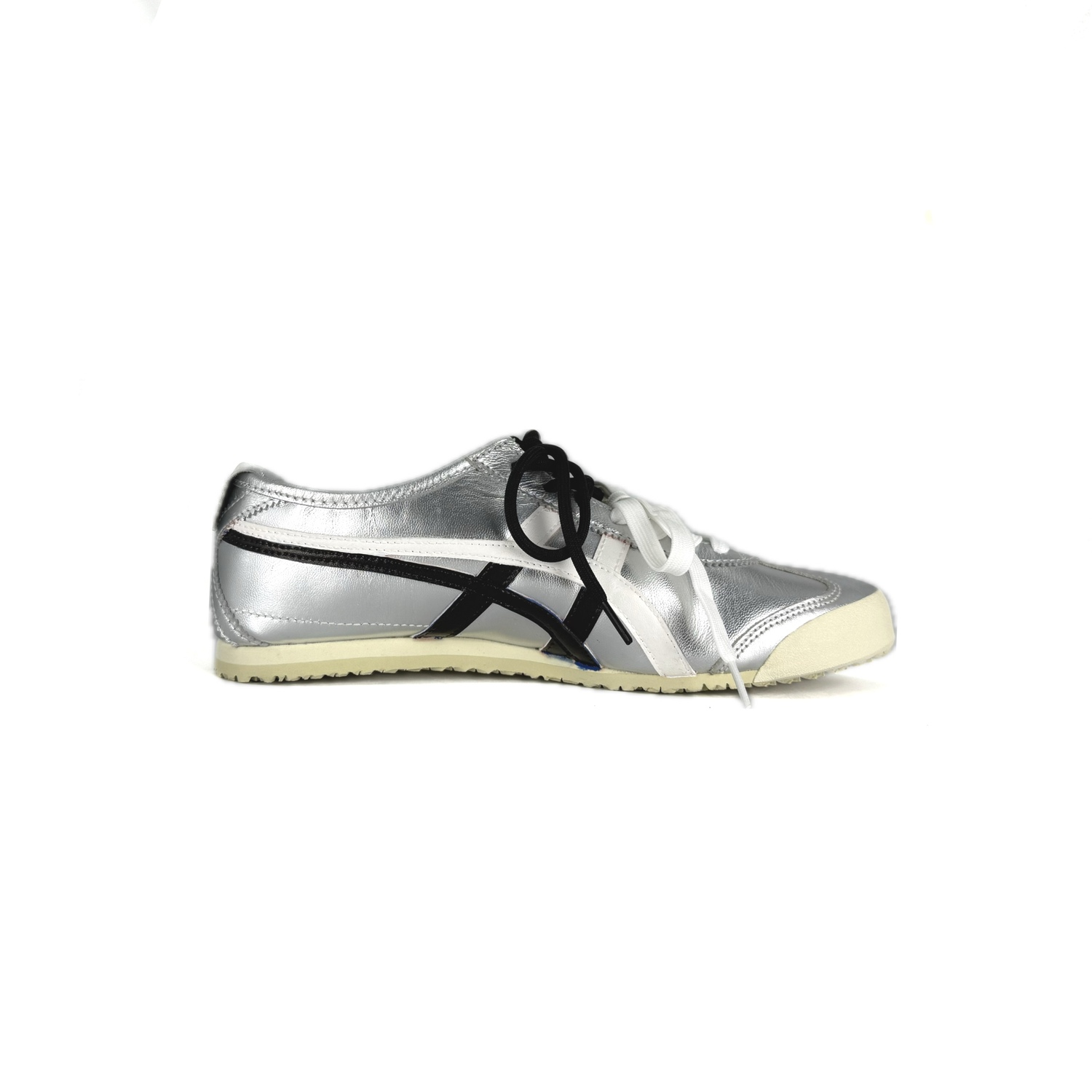 MEXICO 66 устойчивые к истиранию низкие кроссовки повседневные Unisex серебристый Onitsuka Tiger, черный/белый — фото 2