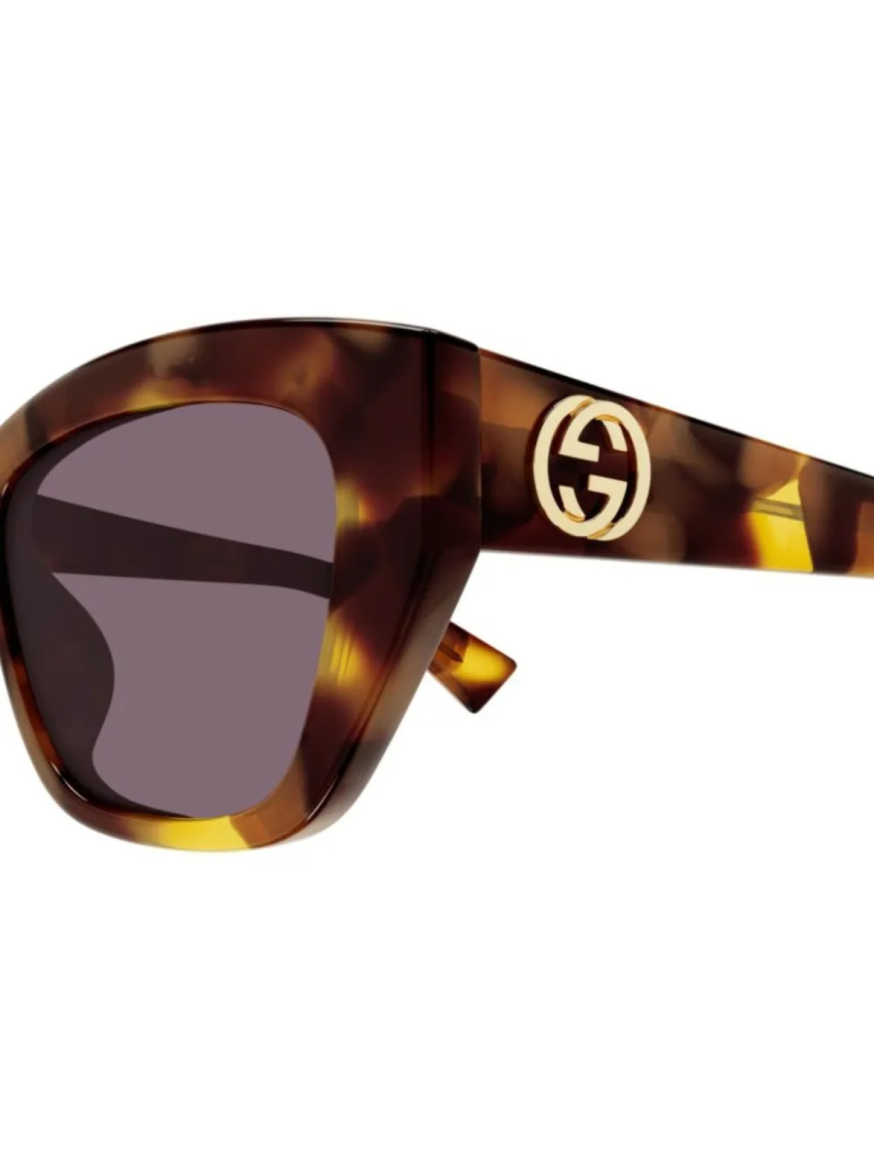 Солнцезащитные очки с переплетенными буквами G Gucci Eyewear, коричневый — фото 3