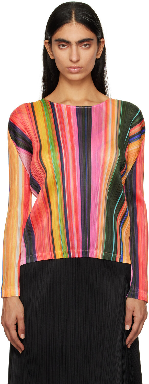 

Многоцветный свитер Warp PLEATS PLEASE ISSEY MIYAKE, розовый