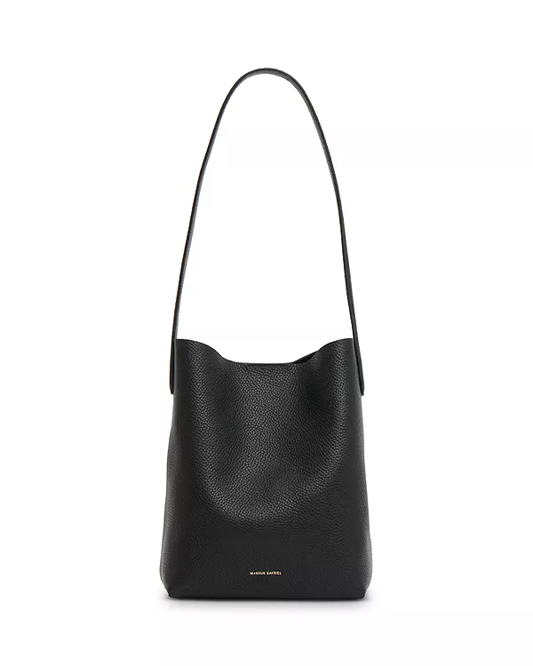 

Миниатюрная повседневная кожаная сумка Cabas через плечо Mansur Gavriel, черный