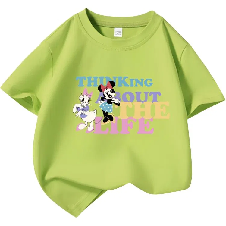 Футболка детская с принтом Minnie-D Matcha Green Disney