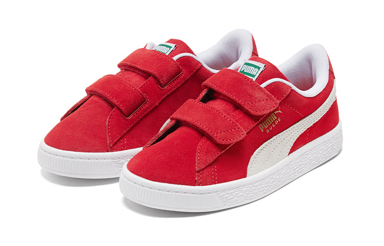 Кеды PUMA Suede Classic Xxi (Middle Kids) Casual Shoes White/Red, красный — фото 3
