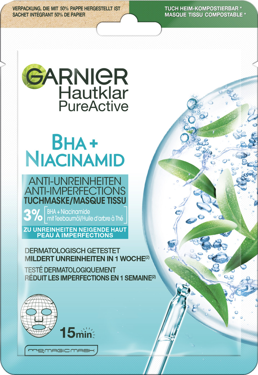 

Маска для лица Garnier SkinActive Hautklar Aktiv Tuchmaske