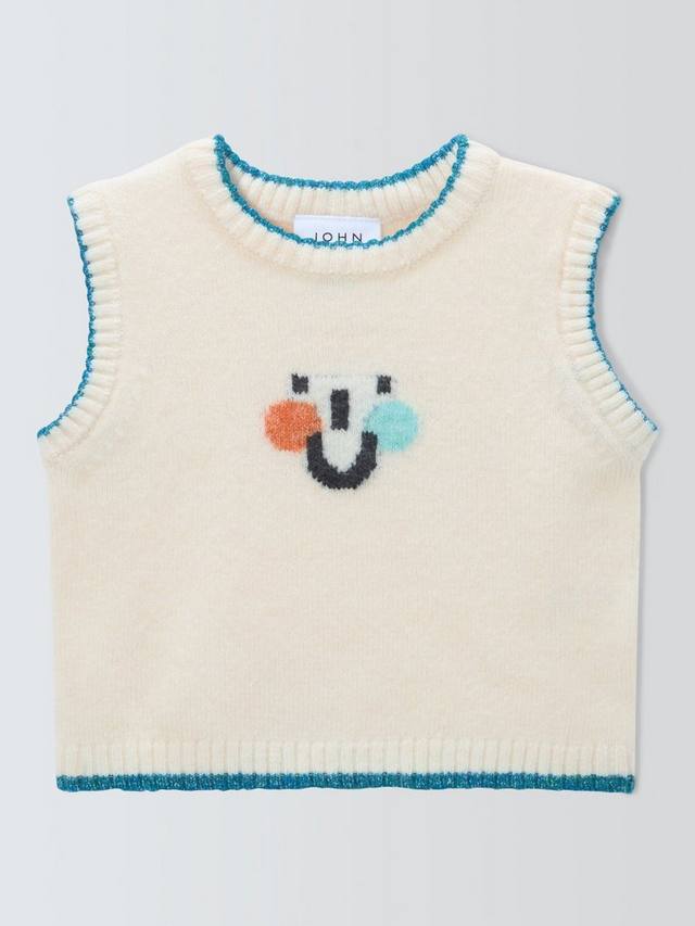 

Детский вязаный жилет John Lewis, Cream