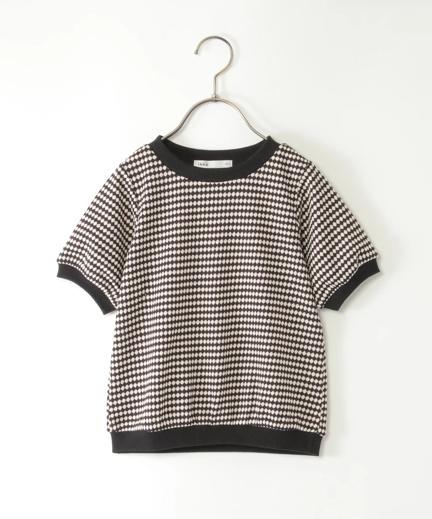 Детский джемпер с медовыми сотами ikka HONEYCOMB JACQUARD черный