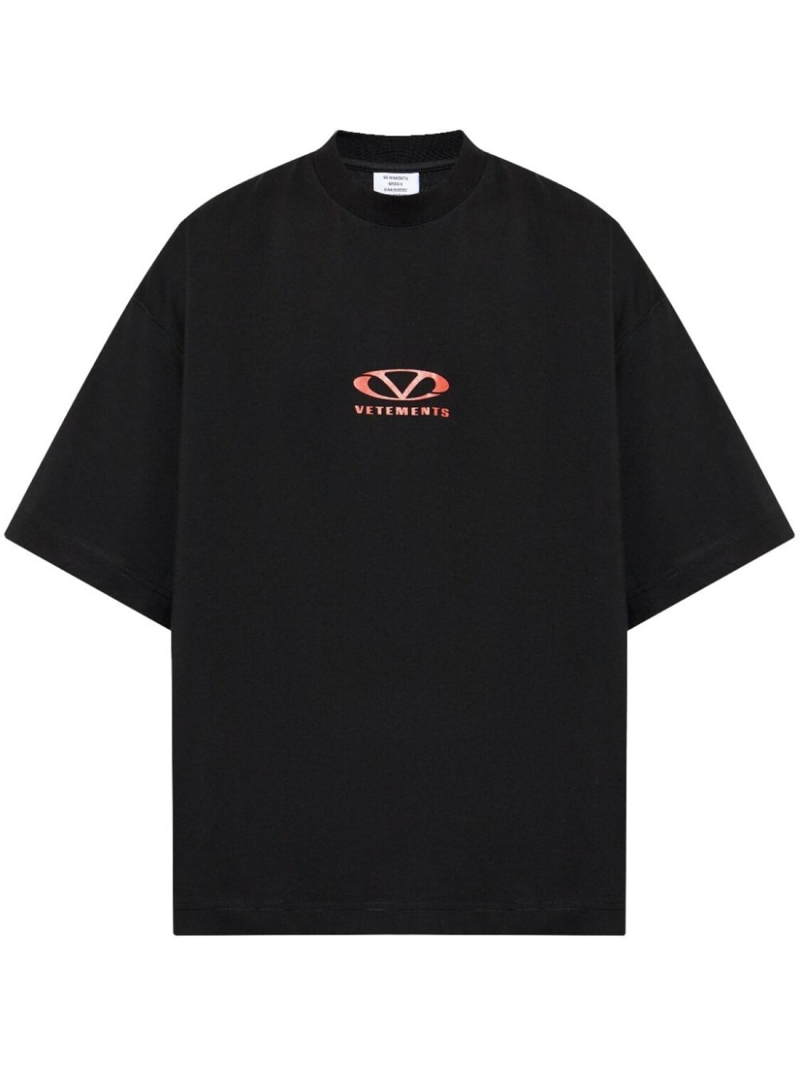 

Футболка из хлопка с логотипом VETEMENTS, черный
